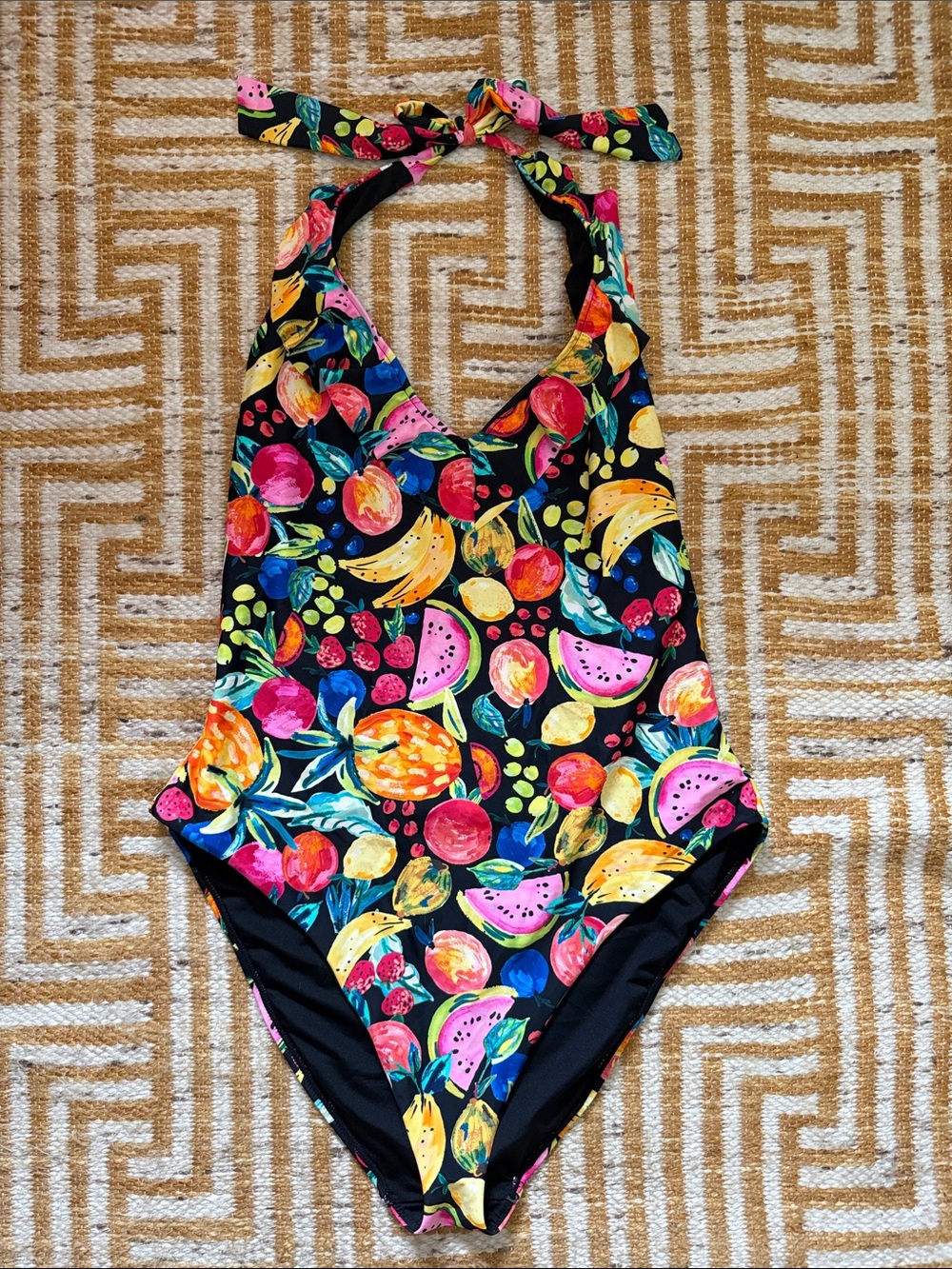Show Me Your Mumu Black Fruit-Print One-Piece Swimsuit